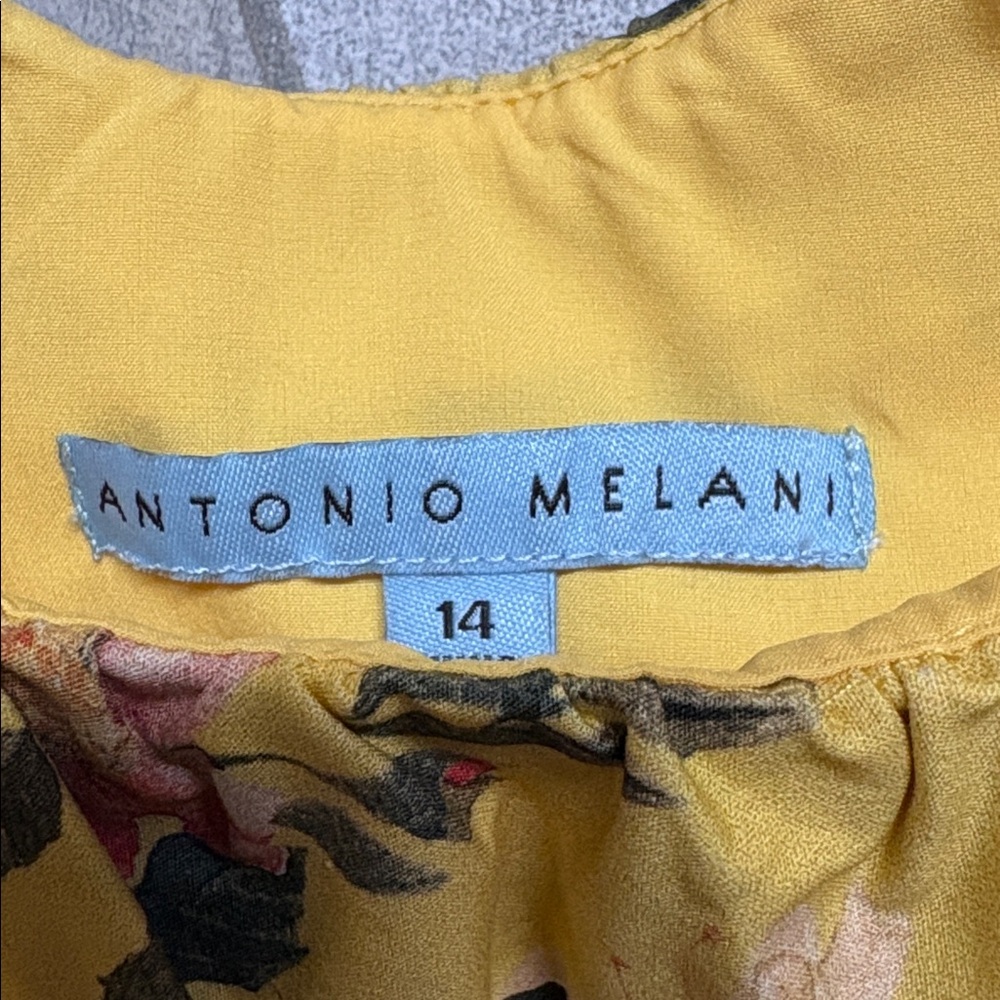 ANTONIO MELANI Yellow Floral Top and skirt set - Picture 2 of 5